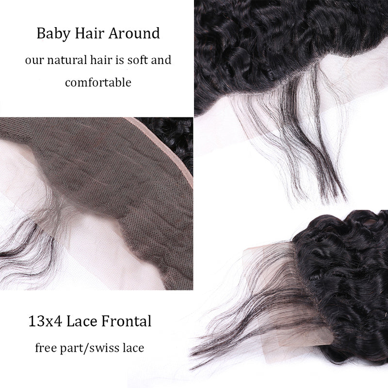 13x4/13x6 Water Wave Lace Frontal 100% Virgin Human Hair Lace Frontal