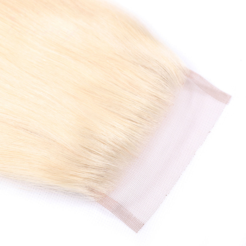 613 Blonde Straight 4x4/5x5 Lace Closure 100% Virgin Human Hair
