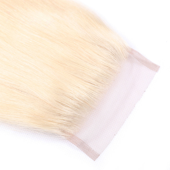 613 Blonde Straight 4x4/5x5 Lace Closure 100% Virgin Human Hair