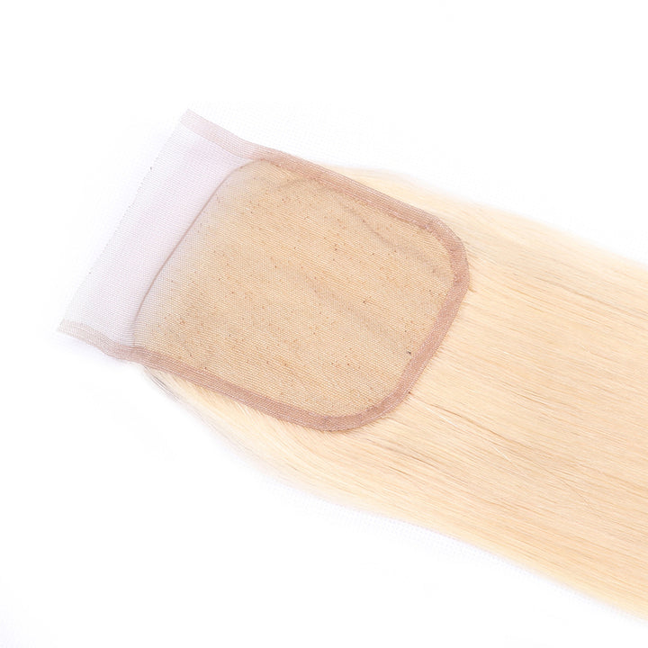 613 Blonde Straight 4x4/5x5 Lace Closure 100% Virgin Human Hair