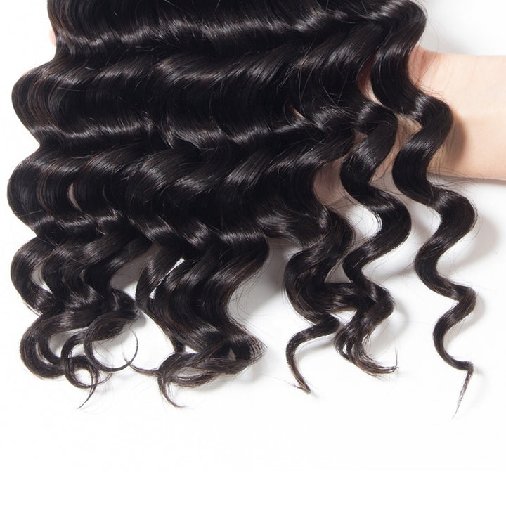 Loose Deep Lace Closure 100% Virgin Hair Closure Pre-Plucked Hairline With Baby Hair