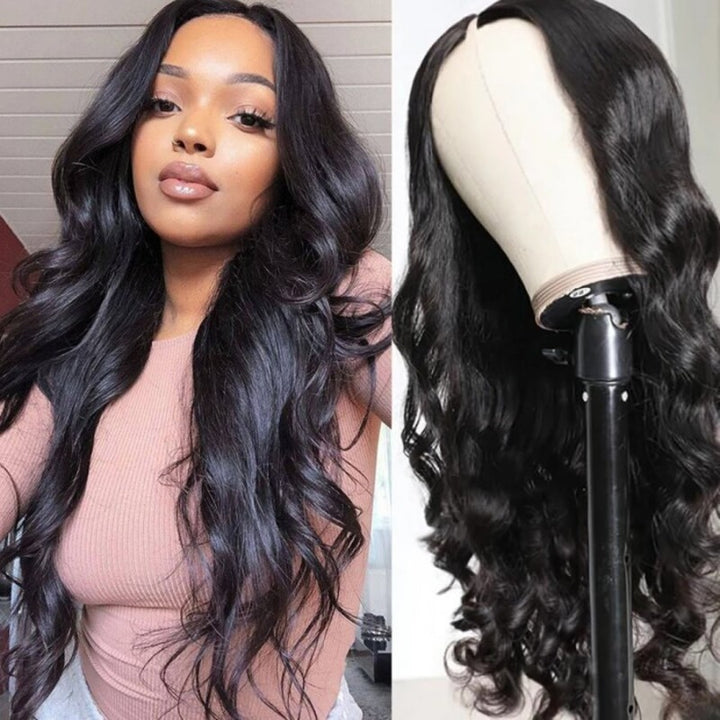 Body Wave V Part Wig No Leave Out Upgraded V Part Wig 100% Human Hair Wig