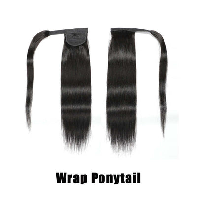 Cheetahbeauty Straight Wrap Ponytail 100% Human Hair Extension