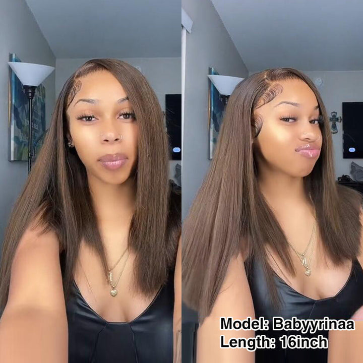 FLASH SALE | Trendy Brown Bob Wig 13x6 Lace Frontal Wig Tiktok Same Wig