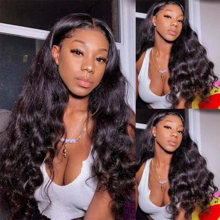 Loose Deep 4x4 HD Transparent Lace Closure Wig 100% Cuticle Aligned Virgin Human Hair