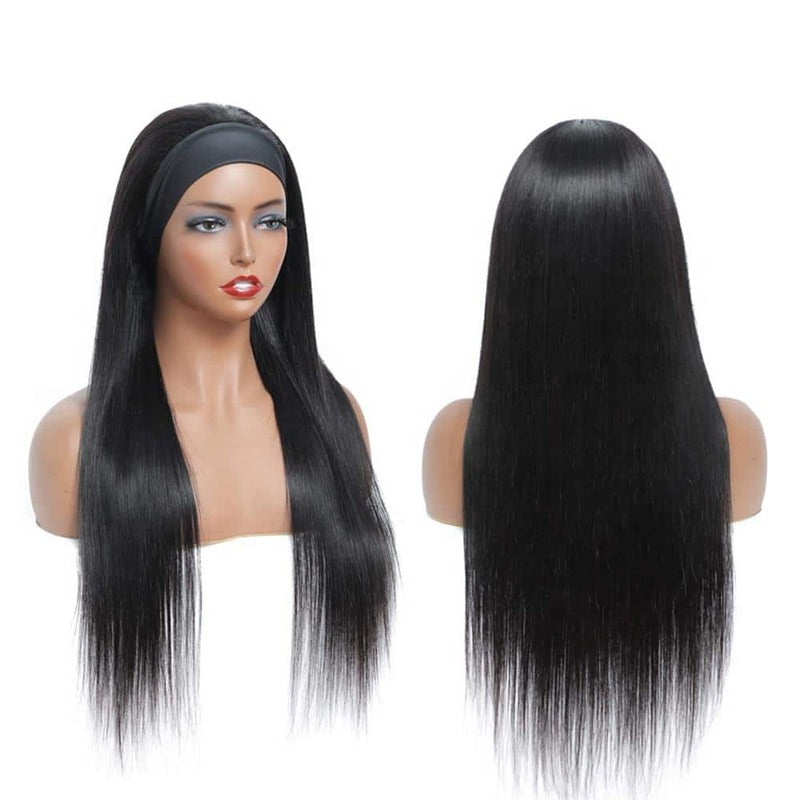 Cheetahbeauty Straight Glueless Headband Wig 100% Virgin Human Hair Wig