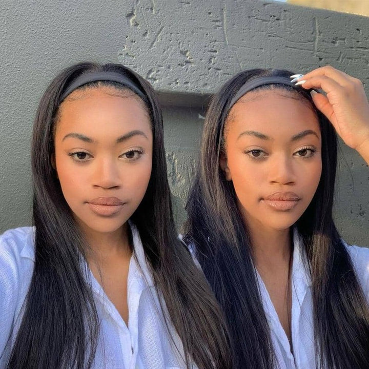 Cheetahbeauty Straight Glueless Headband Wig 100% Virgin Human Hair Wig