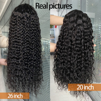 Cheetahbeauty Water Wave HD Transparent Lace Frontal Wig 100% Virgin Human Hair