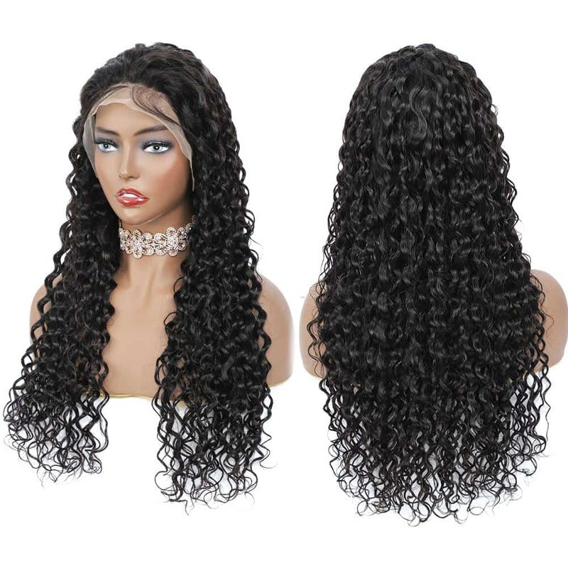 Cheetahbeauty Water Wave HD Transparent Lace Frontal Wig 100% Virgin Human Hair