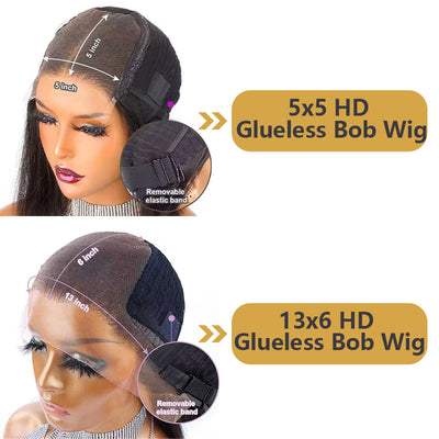 Beginner Friendly | Trendy Short Cut Bob Wig 5x5/13x6 Glueless Lace Wig With Bangs