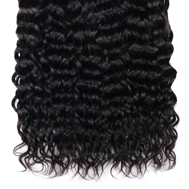 Water Wave Bundles With 5x5 Lace Closure 10A Virgin Human Hair Extension