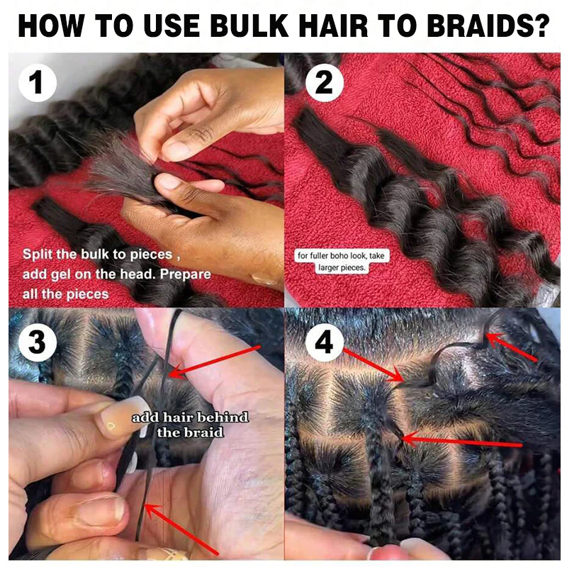 HOW TO USE BULK HAIR TO BRAIDS ?