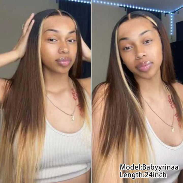 Wear & Go | Pre Bleached  Straight Glueless Lace Wig Human Hair Wig