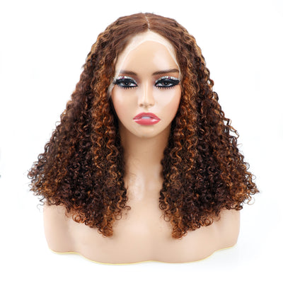 Super Double Drawn | 250% Density 4/30 Curly Wig 13x6 Lace Front Wigs Raw Virgin Hair