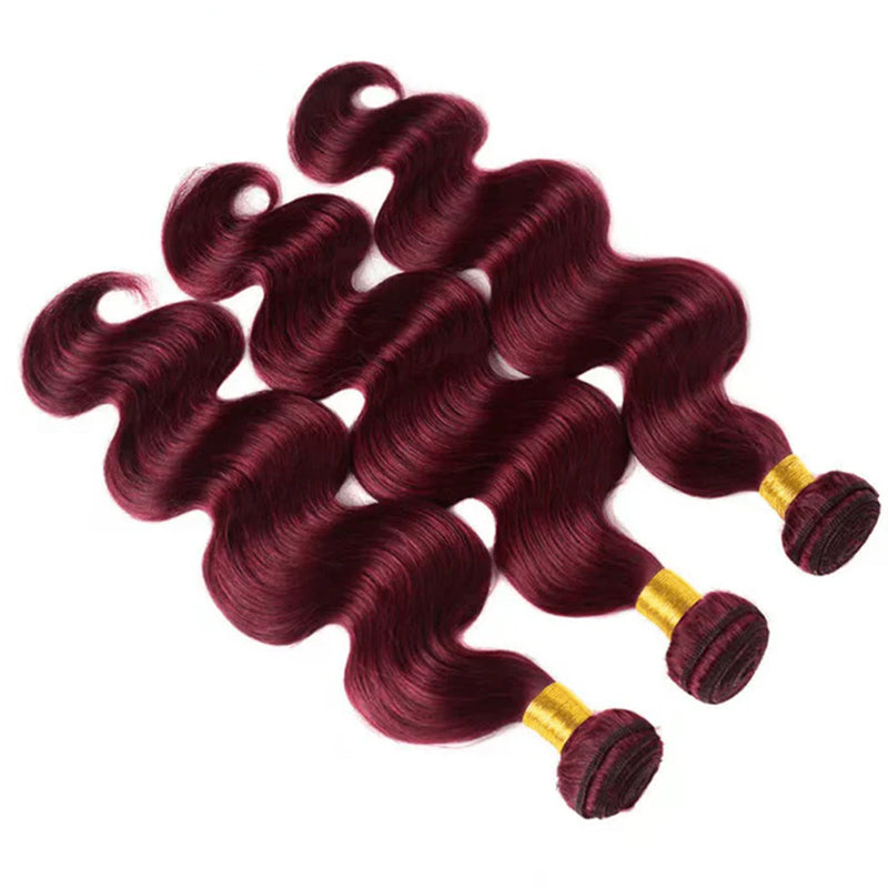 99J Burgundy Body Wave Bundles Deal CheetahBeauty 100% Virgin Human Hair Weave