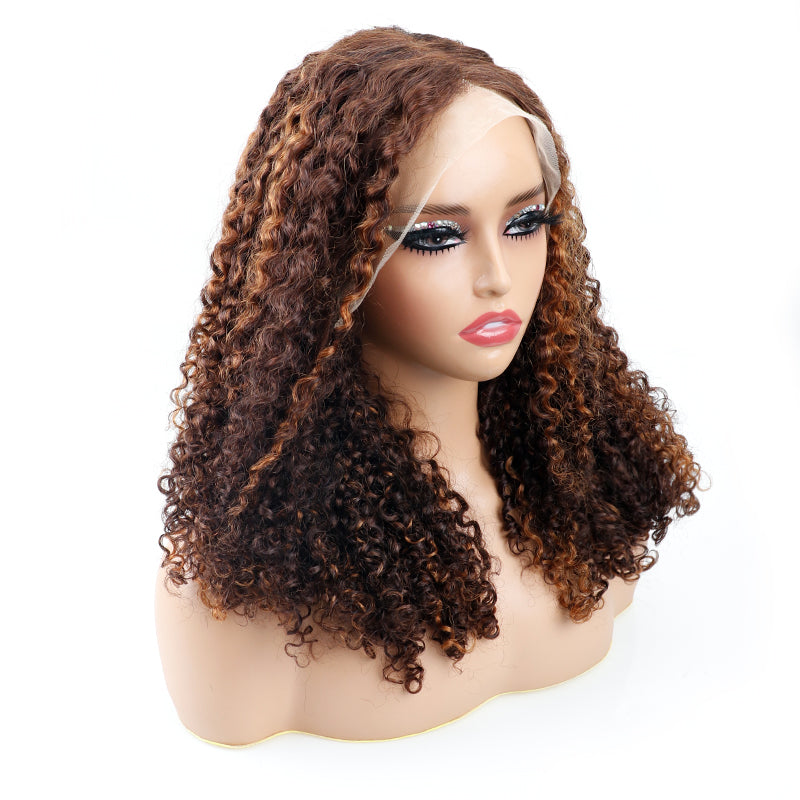 Super Double Drawn | 250% Density 4/30 Curly Wig 13x6 Lace Front Wigs Raw Virgin Hair