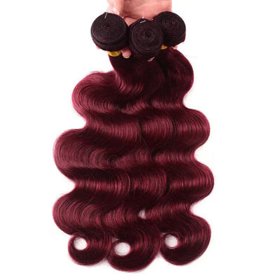 99J Burgundy Body Wave Bundles Deal CheetahBeauty 100% Virgin Human Hair Weave