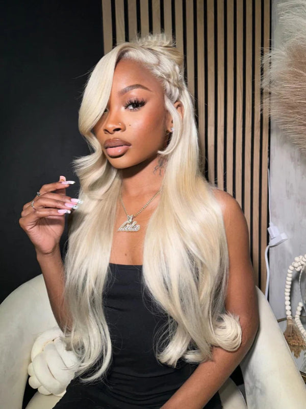 #60 Blonde Straight/Body Wave 13x6 Full Frontal Transparent Lace Human Hair Wigs