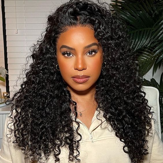 3B Spiral Curl Wigs 250% Full Frontal Lace Wigs 3B 3A Natural Black Human Hair Wigs