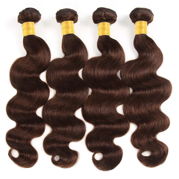 #4 Chocolate Brown Body Wave Bundles Deal  CheetahBeauty 100% Virgin Human Hair Weave