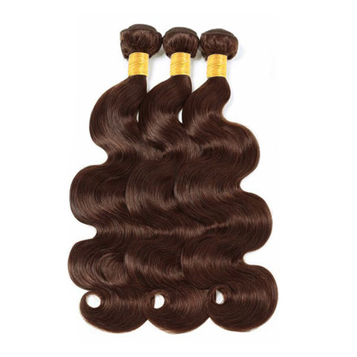 #4 Chocolate Brown Body Wave Bundles Deal  CheetahBeauty 100% Virgin Human Hair Weave