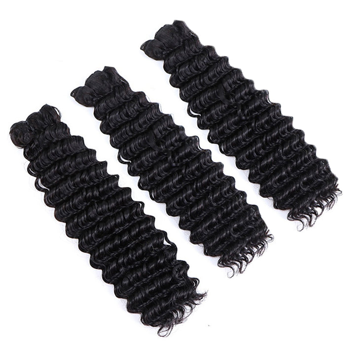 Clearance | 15A Deep Wave Double Drawn Bundles Free 5x5 Lace Closure