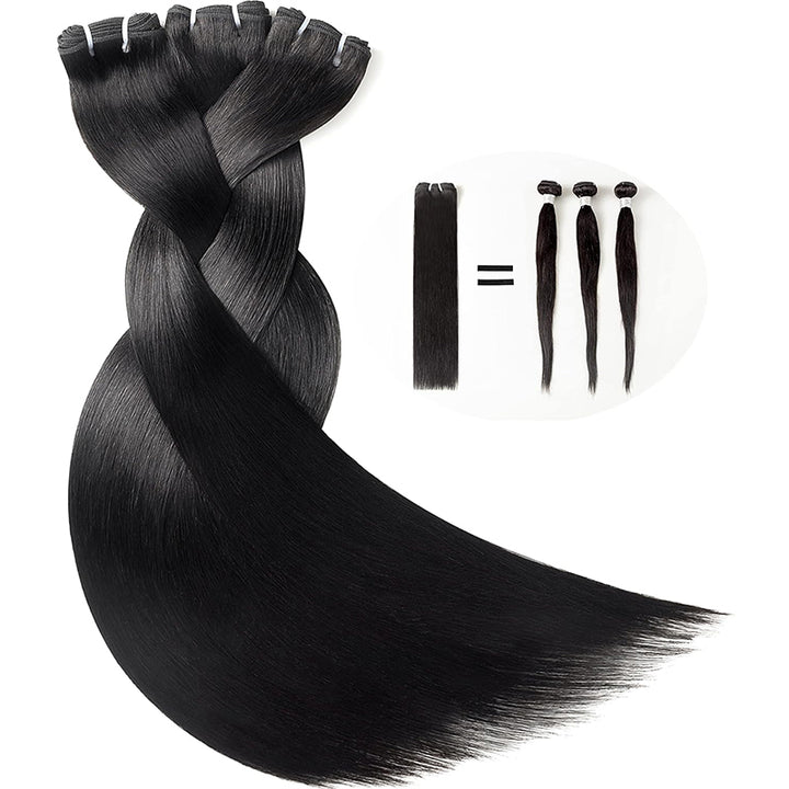 15A | Straight Double Drawn Raw Human Hair Bundles, Triple Lifespan