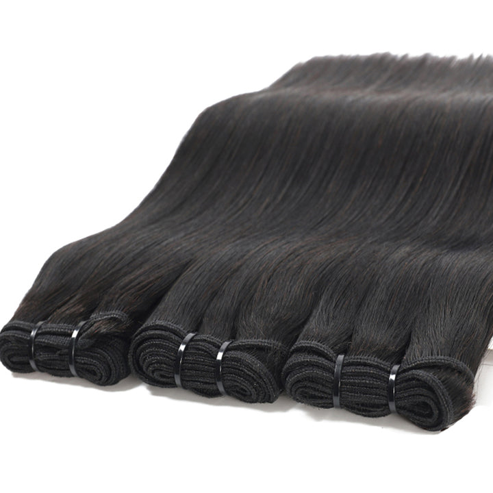 15A | Straight Double Drawn Raw Human Hair Bundles, Triple Lifespan