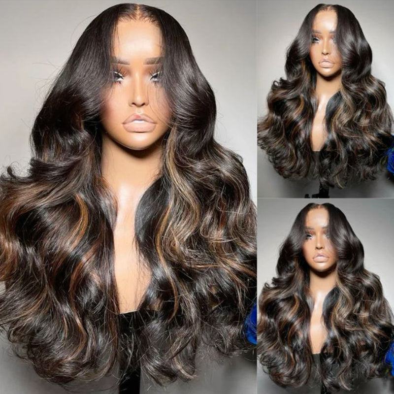 Super Double Drawn | 250% Density FB30 Balayage Straight Wig 13x6 Lace Front Wigs Raw Virgin Hair