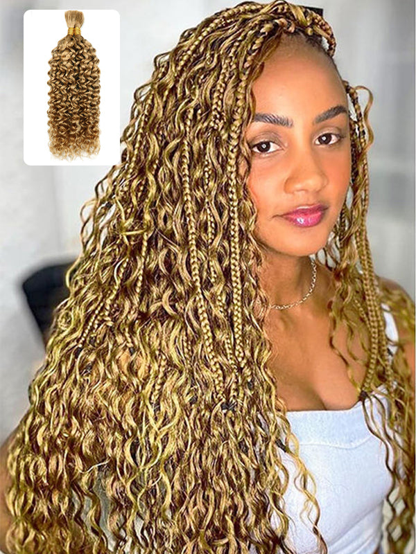 Vente flash | Extensions de cheveux ondulés Boho Braids 100 % naturels, 100 g 