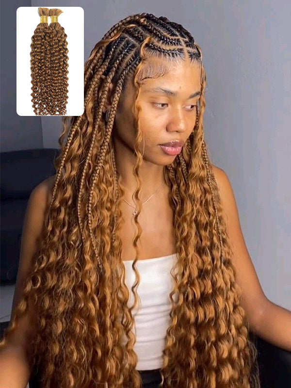 Vente flash | Extensions de cheveux ondulés Boho Braids 100 % naturels, 100 g 
