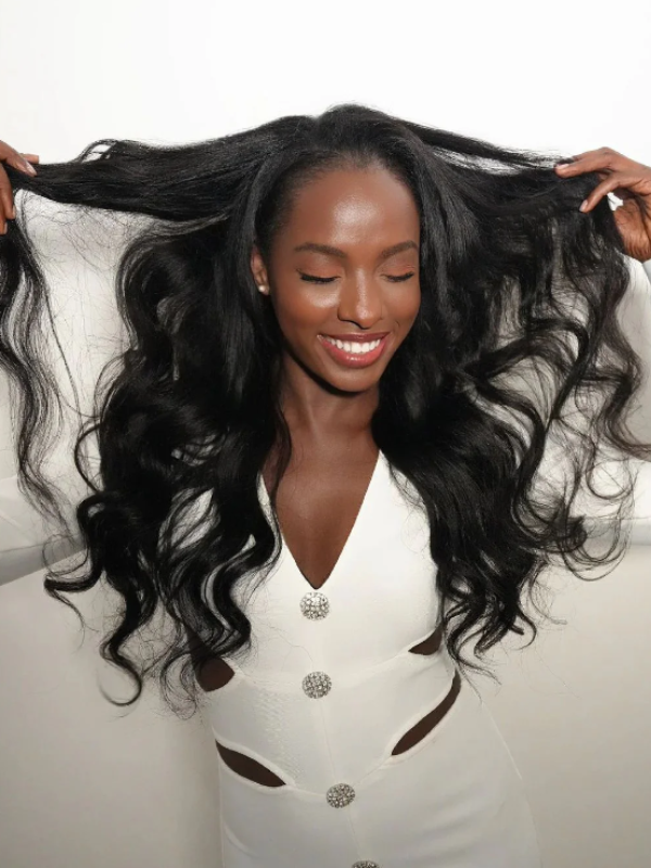 Wavy Yaki V Part Wig No Leave Out Yaki Body Upgraded V Part Wig 100% Human Hair
