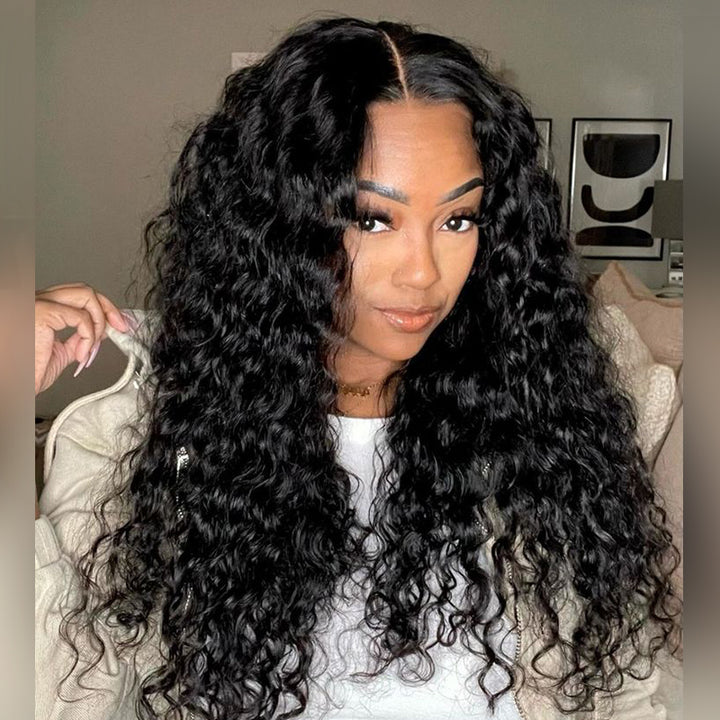 Glueless 3A Classic Curl Wigs Lace Closure Wigs Pre Bleached Human Hair Wigs