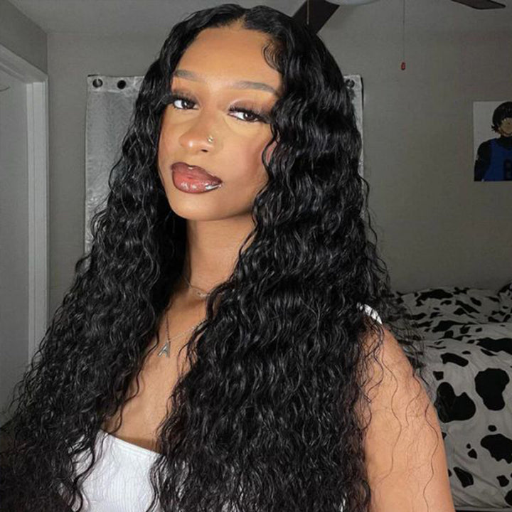 Glueless 3A Classic Curl Wigs Lace Closure Wigs Pre Bleached Human Hair Wigs