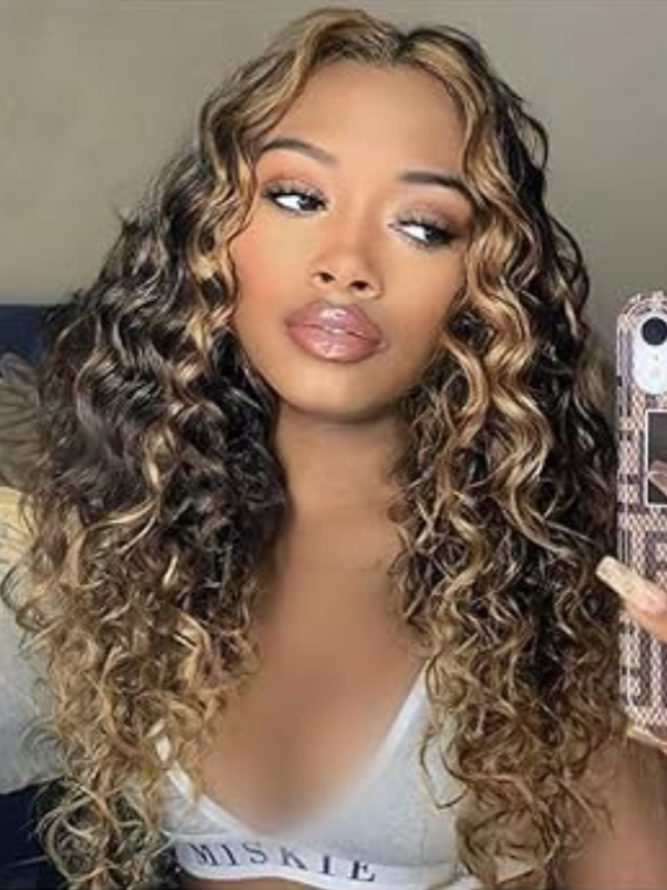 Ombre Water Wave Lace Wig 100% Human Hair Wig
