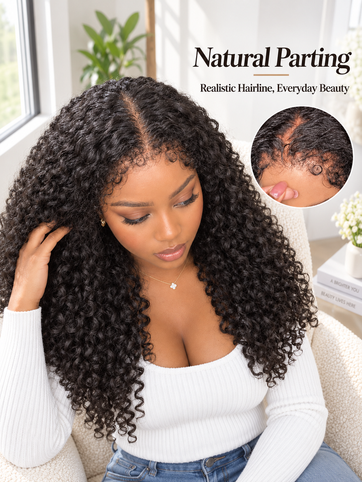 4C Curly Edges Burmese Curly 7x6/13x6 Lace Frontal Wigs With Natural Baby Hair