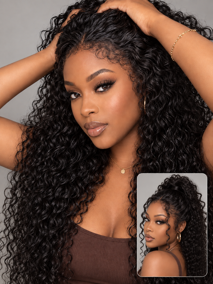 4C Curly Edges Burmese Curly 7x6/13x6 Lace Frontal Wigs With Natural Baby Hair