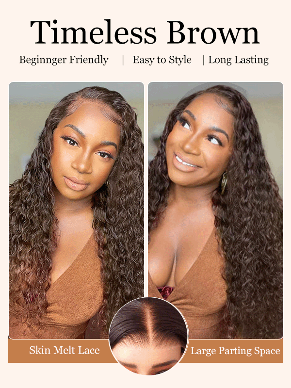 Vente flash | @thequeenleora recommande #4 Perruque cheveux humains Body Wave 7x6/13x6 Full Lace Frontal Loose Deep Wave Brun chocolat