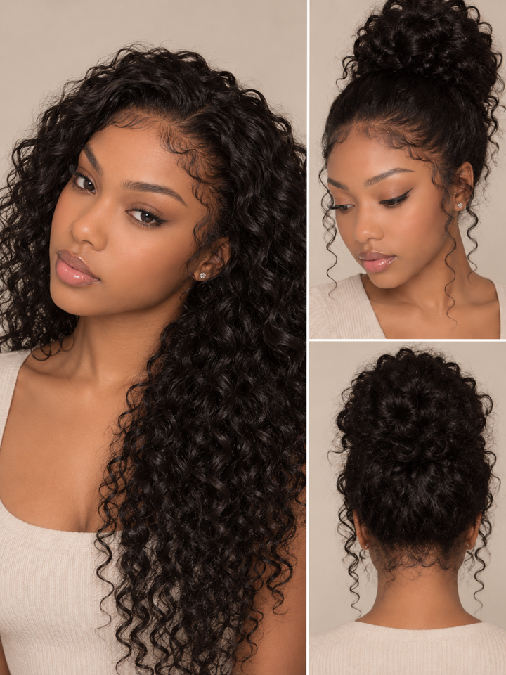 4c Curly Edge Burmese Curly 360 Full Lace Frontal Wigs With Snug Fit Invisi-Strap
