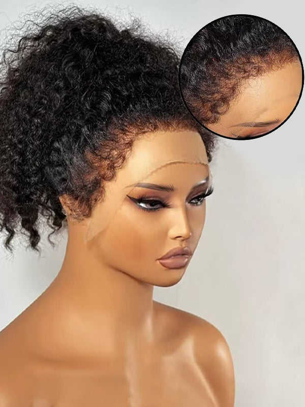 Perruque Lace Frontal 360° Invisi-Strap, Cheveux Humains Noirs Naturels 