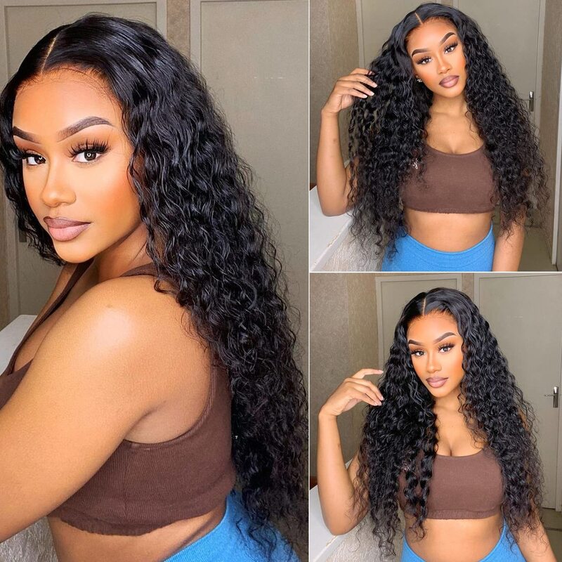 Wear & Go | 6x4.5 Glueless Wig Deep Wave / Water Wave / Curly Wave Quick & Easy Glueless Lace Wig With Breathable Cap Air Wig