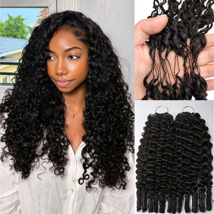 BIG DROP | Burmese Curly Feather Crochet Human Hair Extensions Protective Style