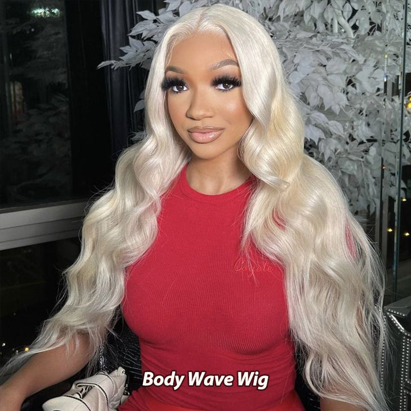 #60 Blonde Straight/Body Wave 13x6 Full Frontal Transparent Lace Human Hair Wigs