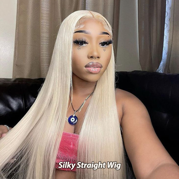 #60 Blonde Straight/Body Wave 13x6 Full Frontal Transparent Lace Human Hair Wigs