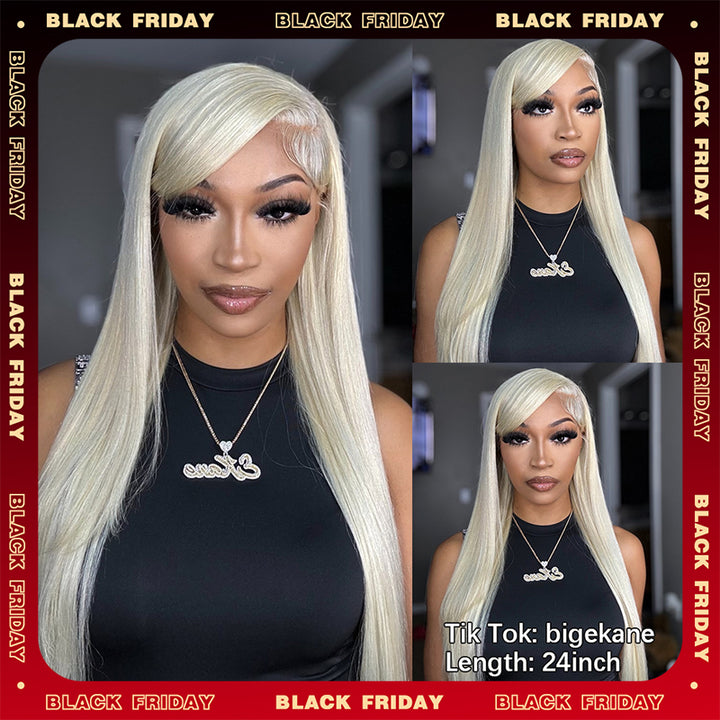 Flash Sale | bigekane Recommend #613 Blonde Straight 5x5/13x6 Upgraded Full Lace Wig No Code Needed