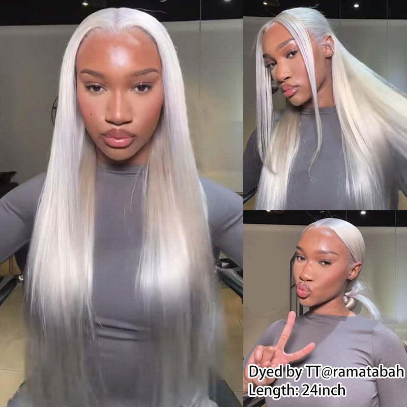 #613 Blonde Straight 13x6 Upgraded Full Lace 13x6 Frontal 100% Human Virgin Hair Wig Dyed By ramatabah