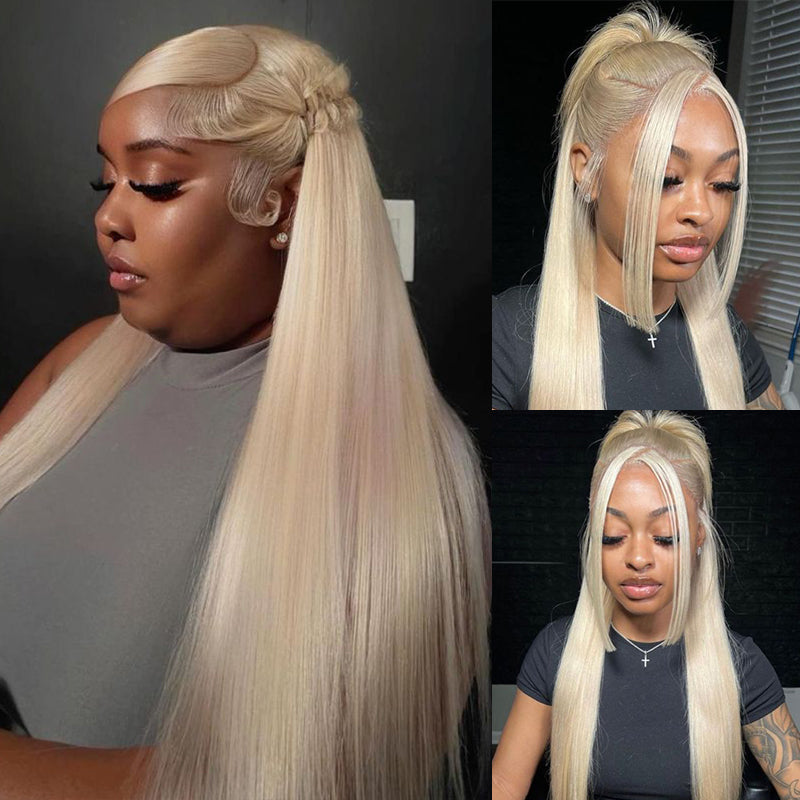 #613 Blonde Straight 13x6 Upgraded Full Lace 13x6 Frontal 100% Human Virgin Hair