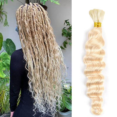 Flash Sale | Boho 613 Blonde Bulk Hair For Braiding 100% Human Hair Extensions 100g/Set