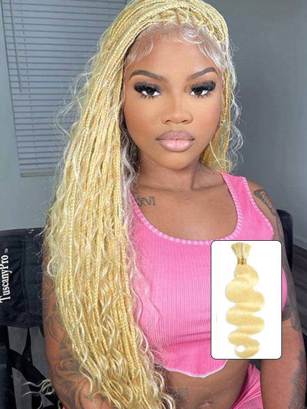 Flash Sale | Boho 613 Blonde Bulk Hair For Braiding 100% Human Hair Extensions 100g/Set