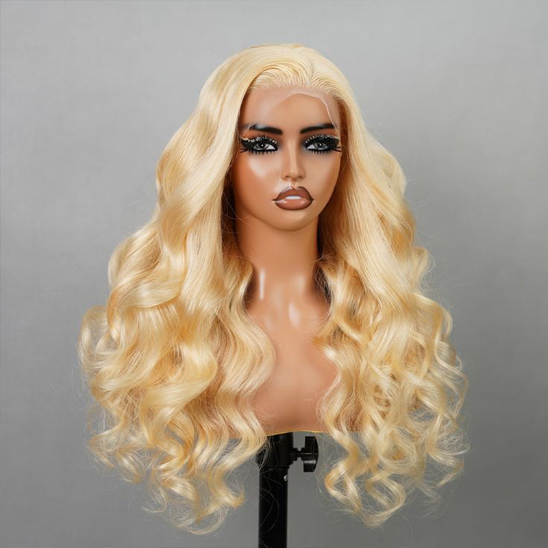 #613 Blonde Loose Body Wave Wig Transparent 13x6 Full Frontal Lace Wig 100% Virgin Human Hair